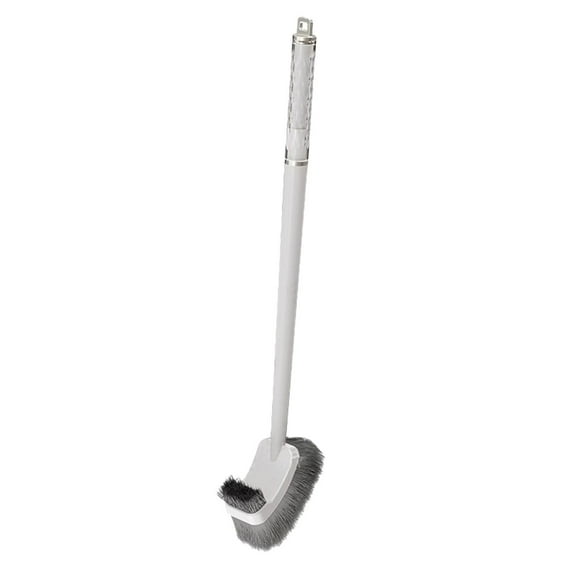 19.68in Long Handle Toilet Brush Bathroom Corner Cleaner Wall Mounted Dead Angle Cleaning Tool