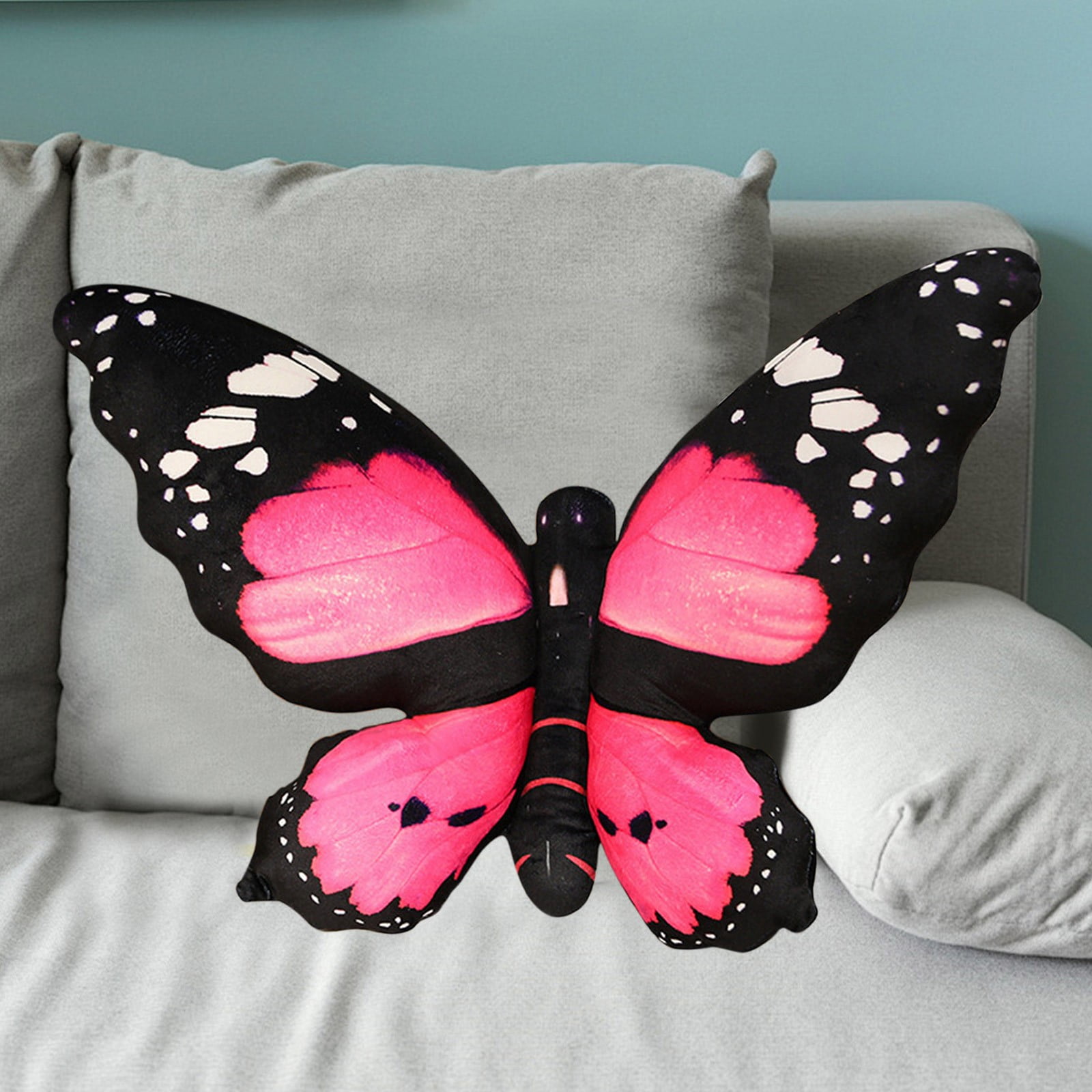 19.68x15.74" Butterfly Pillow Pink Butterfly Stuffed Animal Plush Toy ...