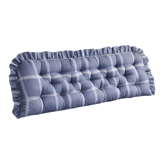 19.69*35.43-inch Decorative Backrest Pillow for Bed, Reading Pillow, with Non- Straps and Lace-Edge Trimâthe Back and Lumbar Support Pillow,Light Blue