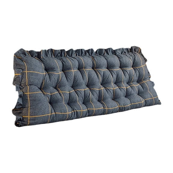 19.69*47.24inch/19.69*59.06inch Decorative Backrest Pillow for Bed, Reading Pillow, with Non- Straps and Lace-Edge Trimâthe Back and Lumbar Support Pillow,Dark gray,19.69*59.06inch