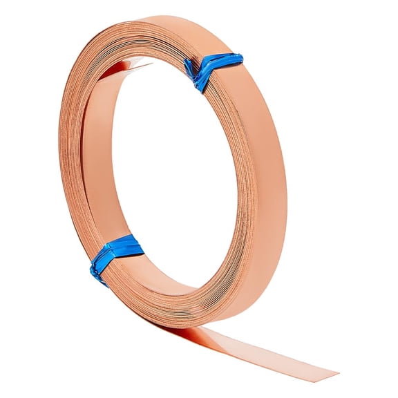19.69 Ft Flat Pure Copper Wire 8mm Wide Craft Pure Copper Wire 32 Gauge Handmade Craft Wire for DIY Jewellery Crafts Resistant Jewellery Wire Brown DIY
