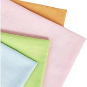 19.69 Inch 4Pcs Colorful Embroidery Canvas Stitch Cloth Solid Color Natural Linen Needlework Embroidered Fabric Squares Set for Sewing Making Garment Crafts DIY Decoration Accessories Mixed Color