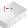 thumbnail image 1 of 19.69" Rectangular Ceramic Vessel Sink - Milk White Above Counter Bathroom Vanity Sink, Deep Basin with Splash-Free Design, Modern Porcelain Art Basin, 1 of 7