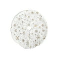thumbnail image 1 of 19.69Inch Christmas Tree Skrit, White Faux Fur Tree Skirt, Gold Sequin Snowflakes Tree Skirts, Christmas Plush Tree Skirts, Christmas Tree Decorations, 1 of 8