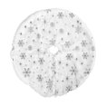 thumbnail image 1 of 19.69Inch Christmas Tree Skrit, White Faux Fur Tree Skirt, Silver Sequin Snowflakes Tree Skirts, Christmas Plush Tree Skirts, Christmas Tree Decorations, 1 of 8
