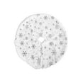 thumbnail image 1 of 19.69Inch Christmas Tree Skrit, White Faux Fur Tree Skirt, Silver Sequin Snowflakes Tree Skirts, Christmas Plush Tree Skirts, Christmas Tree Decorations, 1 of 8