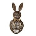 thumbnail image 1 of 19.69Inch Easter Artificial Rattan Bunny with Bow Ornament, for Home Farmhouse Porch Easter Spring Summer Decorations, 1 of 6