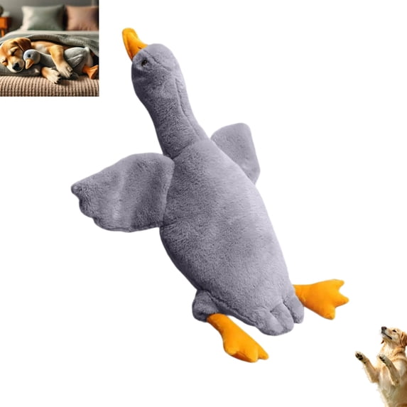 19.69in Large Goose Shape Soft Plush Pet Toy, Interactive Chew Toy for Medium Large Dogs & Cats, Cute Stuffed Animal Pet Gift