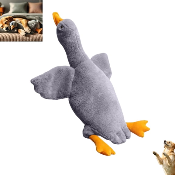 19.69in Large Goose Shape Soft Plush Pet Toy, Interactive Chew Toy for Medium Large Dogs & Cats, Cute Stuffed Animal Pet Gift