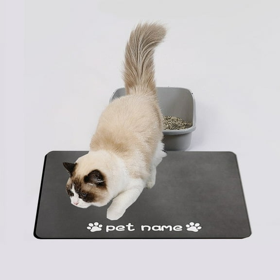 19.69x13.78in Dark Gray Diatom Mud Pet Feeding MatQuick-Dry Absorbent Non-Slip Dog Cat Pet Feeding Mats for Dogs Cats Home Kitchen Pet Area