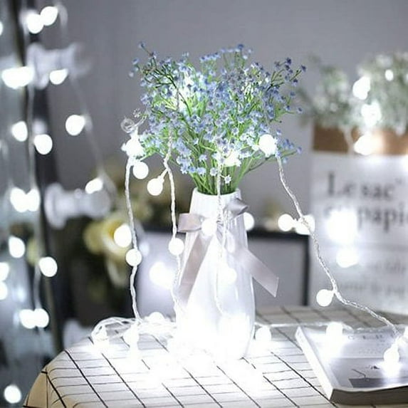 19.6FT 40 LEDs Globe String Light, Indoor Outdoor Fairy String Lights Decorative Lighting, Warm White for Party Wedding Bedroom Xmas Christmas Tree Garden Decor
