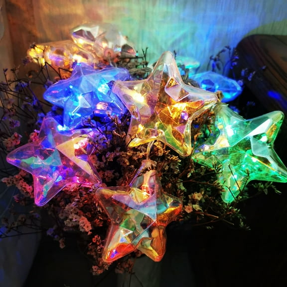 19.6ft 40LED Battery Powered Fairy string light,Five-pointed Star String Lights for Party, Wedding