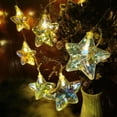 thumbnail image 1 of 19.6ft 40LED Battery Powered Fairy string light,Five-pointed Star String Lights for Party, Wedding, 1 of 7