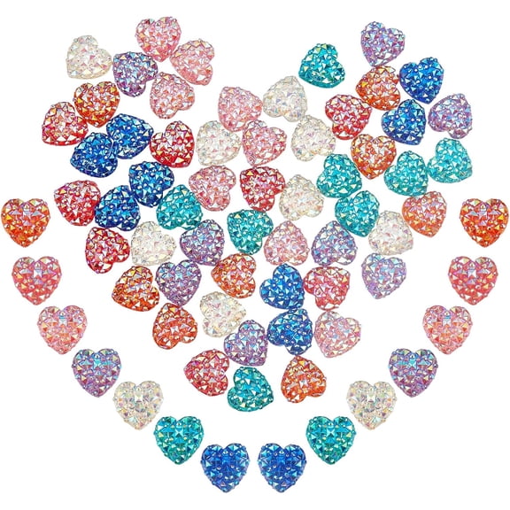 19.6g 7 Colors 12mm Heart Resin Cabochon Plastic Sewing Buttons Coat Buttons Buckles for DIY DIY Crafts Jewelry Findings Making Valentine's Day Gift Decoration