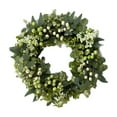 thumbnail image 1 of 19.6in Christmas Wreath Artificial Wreath for Front Door Home Farmhouse Decorations Faux Green Winter Wreath for Window Indoor Outdoor, 1 of 7