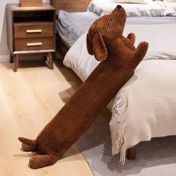 19.6in Coffee colored long sausage dog cushion, animal doll decoration cushion, bed cushion, sofa cushion