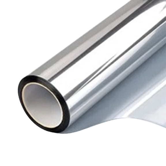 19.6x78.7in Privacy Window Film, Unidirectional Window Shade, View Outward Not Inward Window Covering , Black-Silver