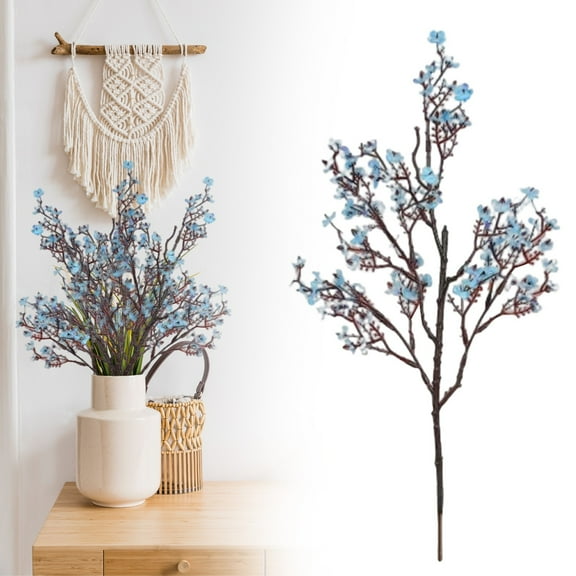 19.7'' Cherry Blossom Branches Artificial Flowers for Indoor Decoration,Faux Long Stem Artificial Flowers for Wedding Home Office Bedroom Party Table Centerpieces Decor