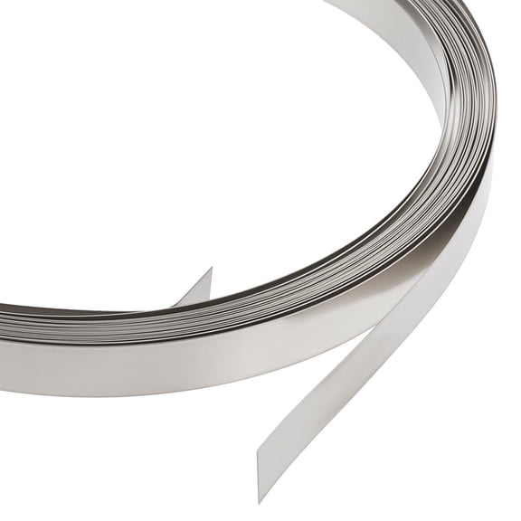 19.7 Feet 32Gauge Flat Nickel Silver Wire 8mm Wide Flat Bezel White Copper DIY Bezel Setting Wire for DIY Jewelry Craft Making Gem Wrapping for DIY