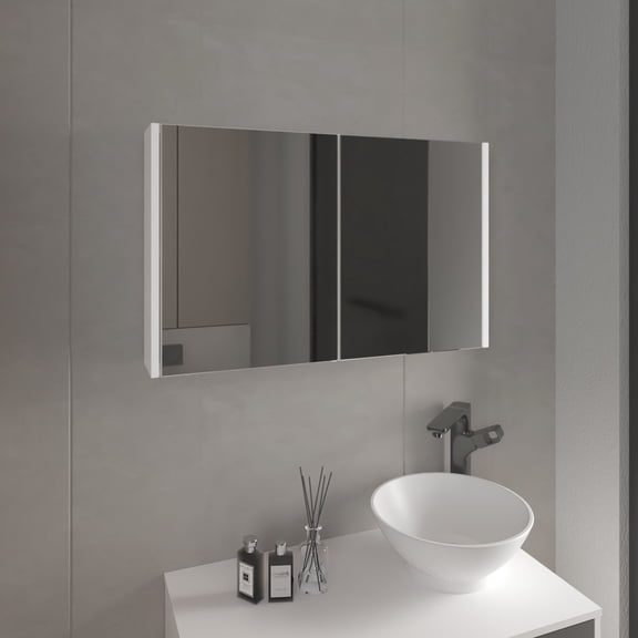 19.7" Height, Mirrored Doors - Functional Mirror for Daily Use - Bathroom - Enhance Aesthetic
