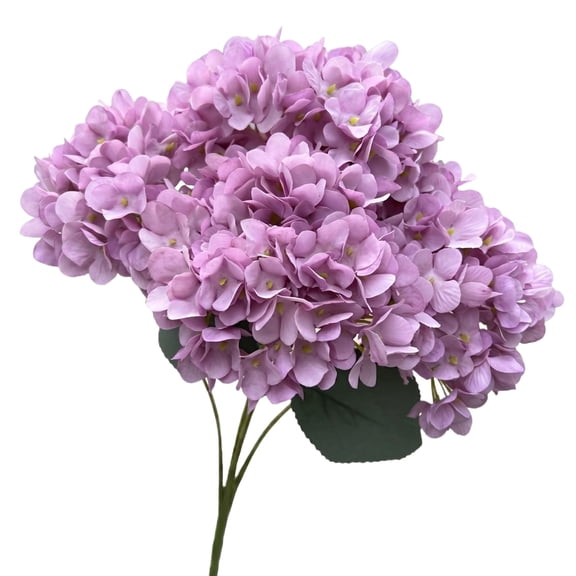 19.7" Hydrangea Artificial Flowers Bouquets, Silk Hydrangea Flowers Heads with Stems, Fake Hydrangeas Flowers Arrangement, Faux Hydrangea Decor for Home Wedding Party