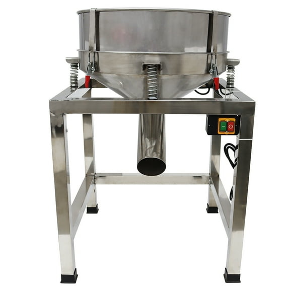 19.7 Inch Electric Screen Shaker Powder Vibrating Sieve with 40mesh and 100mesh Screens 110V