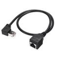 thumbnail image 1 of 19.7 Inch Length Male to Female 5e Network Extension Cable Right Bend, 1 of 6