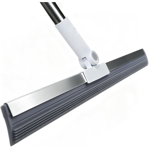 19.7'' Large Floor Squeegee for Concrete Floor with 51''-58'' Telescoping Stainless Steel Handle, Squeegee Broom for Removing Water on Tile, Epoxy, Garage, Driveway, Patio