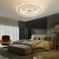 thumbnail image 1 of 19.7" Modern Light Dimmable LED Chandelier Lamp Ceiling Fan Flush Mount with Remote, 1 of 12