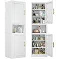 thumbnail image 1 of 19.7"W Freestand Metal Tall and Thin Narrow Storage Cabinet for Kitchen Bathroom Living Room, 1 of 7