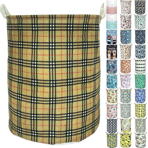 Waterproof Foldable Laundry Hamper, Dirty Clothes Laundry Basket, Linen Bin Storage Organizer for Toy Collection