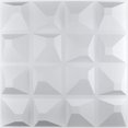 19.7 in. x 19.7 in. x 1 in. White PVC 3D Wall Panels Brick Wall Design