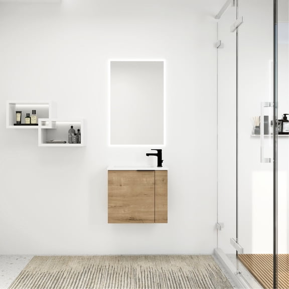 19.7-inch Tall Vanity, Soft Closing Function - Perfect for Small Bathroom Decor