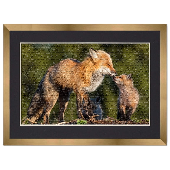19.75x26.75 Jigsaw Puzzle Frame Kit - Kit Includes Puzzle Glue Sheets, Bronze Wood Puzzle Frame