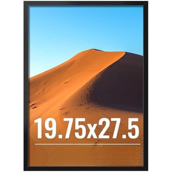 19.75x27.5 Picture Frame for Wall Display, 19.75x27.5 Black Picture Frame with HD Plexiglas, 19.75 x 27.5 Puzzle Frame 1 Pack, Display Frame for Vertical or Horizontal, Classic Collection