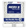 thumbnail image 1 of 19.75x35.75x1 Air Filter | 4-PACK | MERV 8 HVAC Pleated A/C Furnace Filters | MADE IN USA | Actual Size: 19.75 x 35.75 x .75", 1 of 4