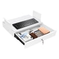 thumbnail image 1 of 19.78" Under Desk Storage Drawer, Office Desk Organizer Locking Design White Sliding Pull-Out Drawer for Sit Stand Workstation, 1 of 12