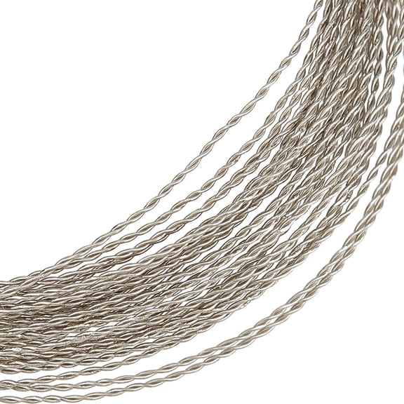 19.7Feet Platinum Twist Jewelry Making Wire 22 Gauge Copper White Brass Two Strand Twisted Great for Jewelry Crafts for making