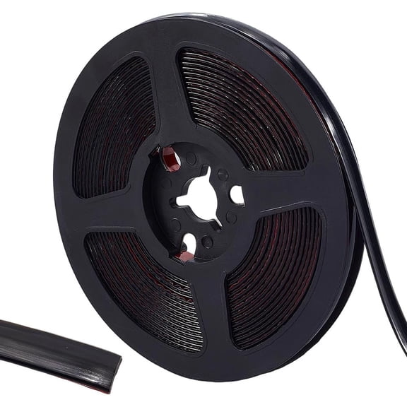 19.7Ft x 0.3" Black Caulk Tape Shower Sealant Strip PVC Waterproof Stain Proof Self Adhesive Bathroom Kitchen Bath Toilet Sealing Decorative Peel and Stick for DIY handcrafting