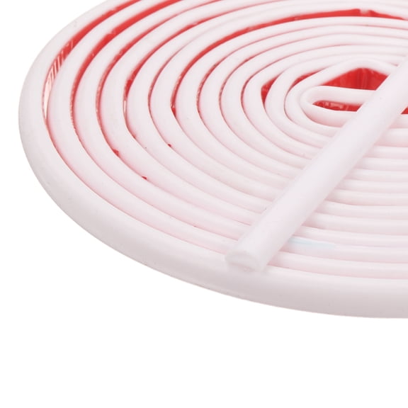 19.7Ft x 3/8" Weather Stripping Door Seal, Silicone Self-Adhesive Door Frame Seal Strip for 3/32"-3/16" Doors Window Frame Gap Filler, White