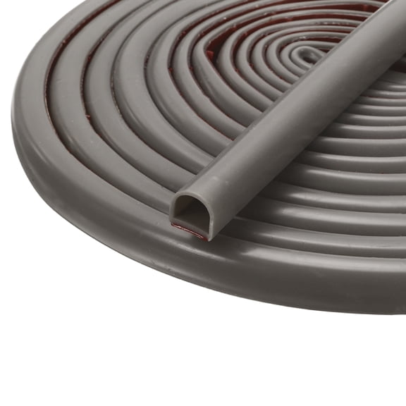 19.7Ft x 9/16" Weather Stripping Door Seal, Silicone Self-Adhesive Door Frame Seal Strip for 9/32"-7/16" Doors Window Frame Gap Filler, Gray