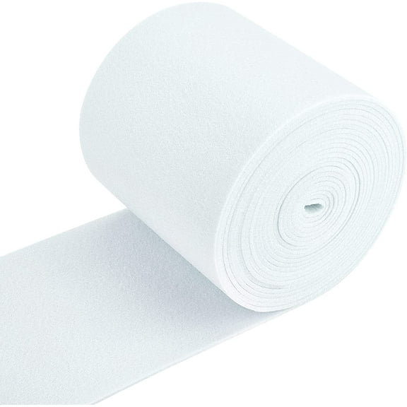 19.7ftx5.5 Felt Fabric Craft White Nonwoven Felt Roll Padding Felt Fabric for Cushion DIY Craft Patchwork Sewing 3mm Thick 1roll