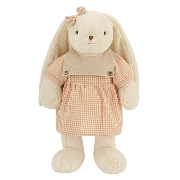 19.7in Large Rabbit Plush Toy, Oversized Stuffed Bunny for Comfort, Soft Decorative Animal Doll for Living Room, Giant Huggable Plushie, Beige