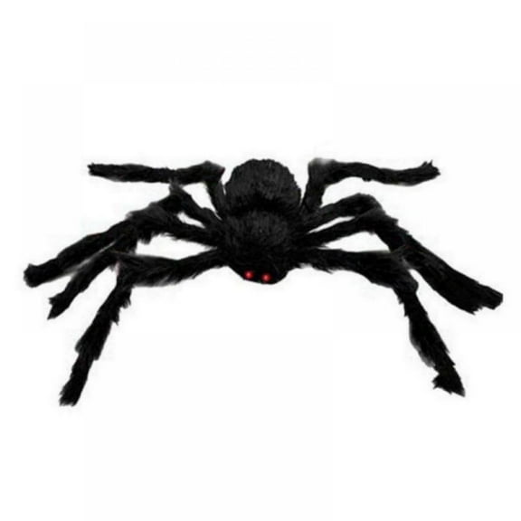 19.7inch Halloween Spider Decorations Outdoor Indoor,Scary Hairy Halloween DecorSpiders for Halloween Party Decorations,Realistic Black Spider for Halloween Yard Garden Creepy Decor