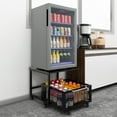 19.7x19.7in Fridge Stand with Storage Mobile Beverage Refrigerator