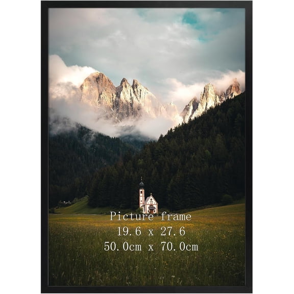 19.7x27.6 Puzzle Frame Black, 50x70cm Picture Frame for 1000 Pieces Puzzles Wall Display, Single