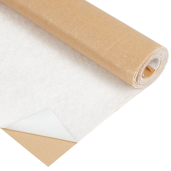 19.7x38.2 Inch Self-Adhesive Cotton Interlining Beige Sewing Interfacing Fabric for Quilting Sewing Accessories Cotton Wadding 1mm Thick - 80G