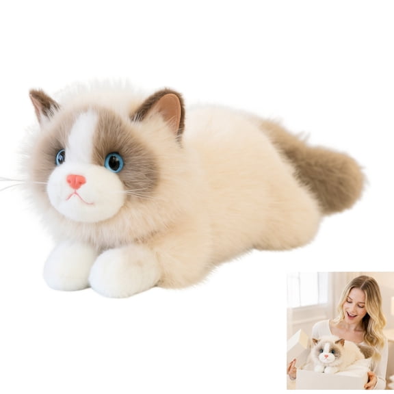 19.8 Inch- Ragdoll Cat Plush Stuffed Animal Toys -Realistic Kitten Plushies Soft Plush Toy Present Gift