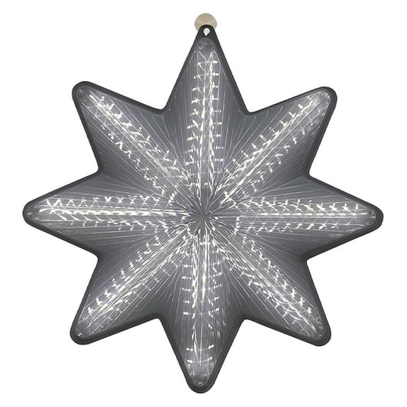 19" 80LED Shooting Star Decoration, 3D Star Christmas Light - Outdoor Holiday Porch Window Fixture