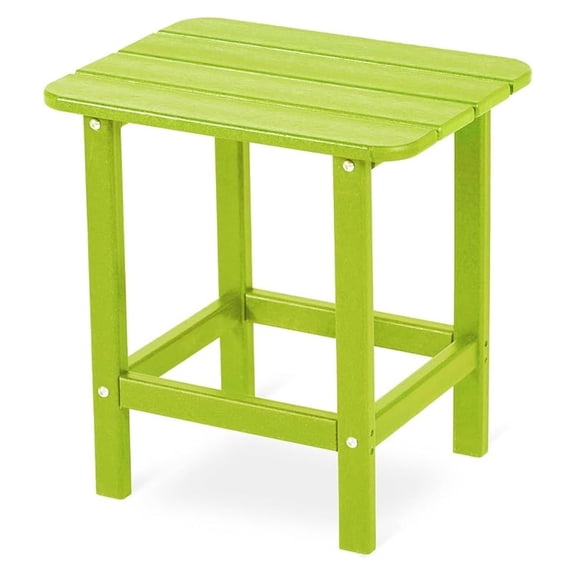 19'' Adirondack Side Table, Rectangular HDPE End Table, Weather Resistant and Easy Maintenance,